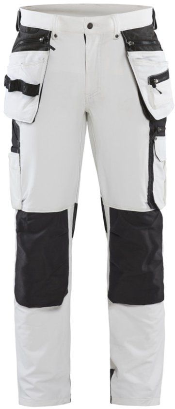 Blåkläder Schilderswerkbroek 4-Weg Stretch 10791645 Wit/Donkergrijs - Maat 58