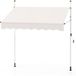 Store de balcon - sans perçage - réglable manuellement - blanc - 200 cm