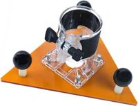 Merkloos / Sans marque Router Driehoeksplaat - Trimbasis Houtbewerking - Houtbewerking Precisie - Duurzaam ABS Plastic - 65mm Trimmer Compatibel - Zwart