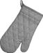 Kela manique, gant de cuisine, set de 4 pièces, coton, gris foncé à rayures, 31 x 18 cm