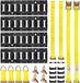 VEVOR E-Track Bevestigingsrailset, 4-Pack, 0,4 M, 21-Delige Accessoireset, Inclusief 2 Ratelriemen, 4 O-Ringen, 4 Bevestigingsriemen met D-Ringen, 2 enkele Sleuven, 8 Eindkappen en 1 Tas, voor Garages, Auto's en Aanhangwagens