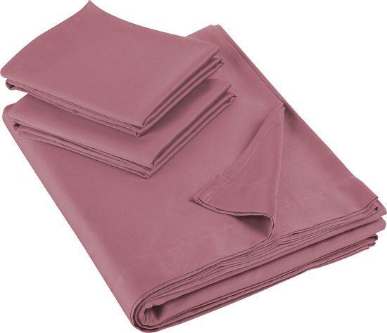 De Witte Lietaer Olivia Lakenset - Tweepersoons - 280x280 cm - Roze Satijnkatoen