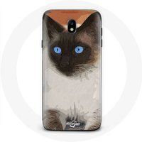 Maniacase Etui voor Samsung Galaxy S4 Siamees zwart wit blauwe ogen