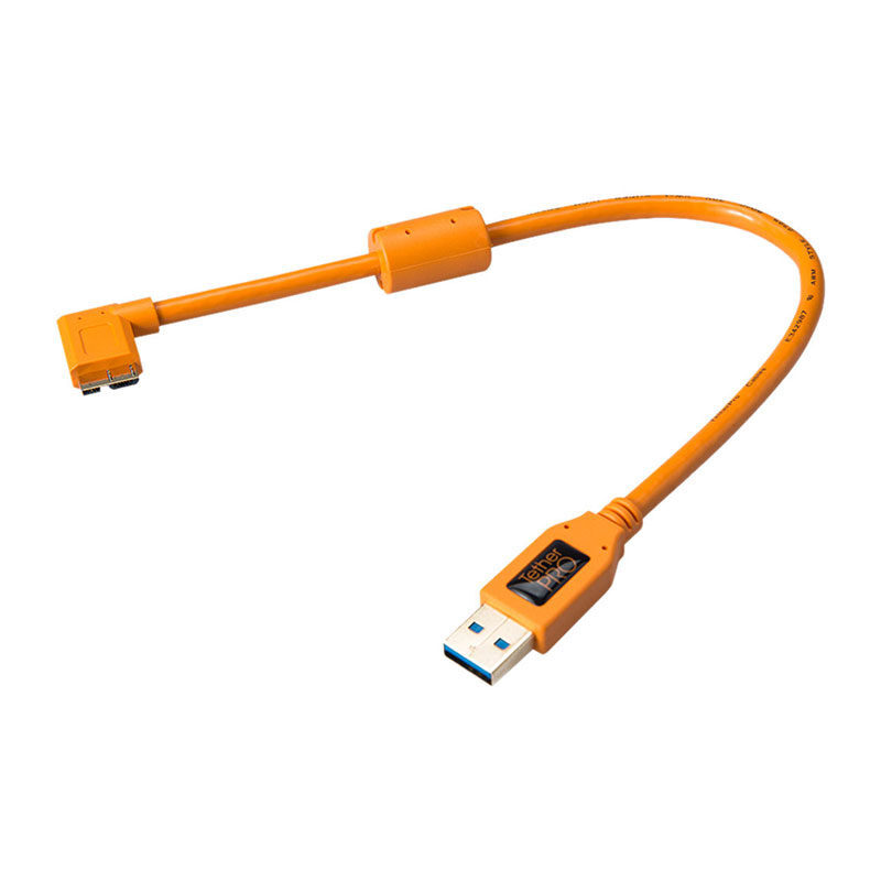 Tether Tools ThetherPro USB 3.0 A Male to Micro-B Right Angle 30cm Oranje