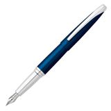 Cross ATX vulpen (F-veer, incl. 2 zwarte inktpatronen & premium geschenkdoos) blauw-lak doorschijnend