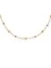 SINGULARU - Ketting Dots L Black Enamel. Roestvrij staal met 18 Kt Goudlaag. Verstelbare ketting van 40 cm. Sieraden voor dames