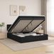 Maison Exclusive Lit Ottoman exclusif avec matelas, couleur noire, dimensions 200 x 200 cm, revêtement en tissu
