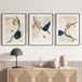 Lot de 3 affiches / posters triptyque - moderne - 3 affiches - 60x80 cm (cadres non fournis) - bordure noire