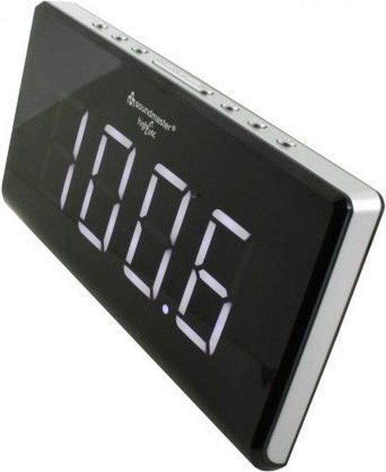 Soundmaster UR8400 Jumbo LED wekkerradio - Zwart