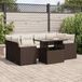 Maison Exclusive - Ensemble de meubles de jardin 7 pièces avec canapé et coussins, marron, en polyrotin