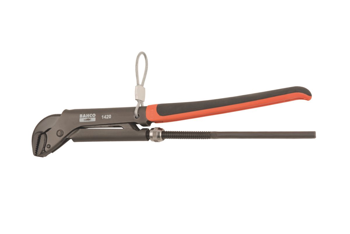 Bahco Pijptang ERGO™ 90° | met metalen draadlus | Zweeds model | 1\" | 45 mm - TAH1410