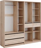 Vicco Elmo Garderobekast – 200 x 200 cm Set van 2 Sonoma