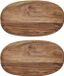 House Doctor Schalen bois naturel 19x33cm - 2 pièces