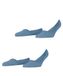 Burlington Everyday 2-Pack onzichtbar eenkleurig katoen multipack footies dames blauw - maat 39-40