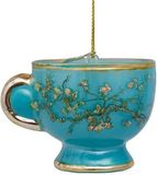 Vondels Ornament glass Van Gogh blossom blue teacup H6cm