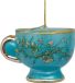 Vondels Ornament glass Van Gogh blossom blue teacup H6cm