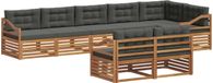 vidaXL Ensemble de canapés d'extérieur 8 pièces Naturel et Anthracite