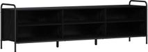 vidaXL Tv-meubel 140 x 39,5 x 50 cm Zwart eiken Bewerkt hout