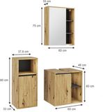 Vicco Viola Badkamermeubelset – 3 delen Artisanaal/grijs