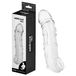 Addicted Toys - Manchon pénien transparent avec anneau scrotal - 27 cm