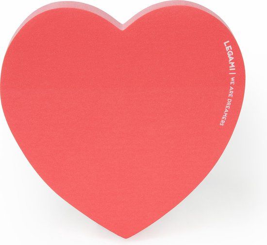 LEGAMI Lovely Notes Notitieblok - Hartje - Papier - Rose - 100 stuks