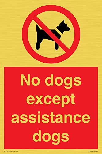 Viking Signs Geen honden behalve hulphonden Sign - 200x300mm