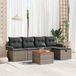 Prolenta Maison Exclusive - Tuinset met 6 zitplaatsen, grijze polyrotan loungeset