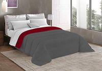 Italian Bed Linen Basic winterdekbed, afzonderlijk, bordeaux/donkergrijs.
