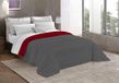Italian Bed Linen Basic winterdekbed, afzonderlijk, bordeaux/donkergrijs.