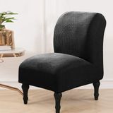 Sans marque Housse de canapé élastique et imperméable, housse de fauteuil, housse de fauteuil club, housse de chaise élastique pour salon, housse de chaise amovible et lavable (Noir)