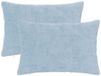 vidaXL Kussensloop 2 st HEERLEN Lichtblauw 40 x 60 cm Nep Konijnenbont