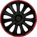 AutoStyle Wieldoppen 15 inch Nero Zwart/Rood - ABS