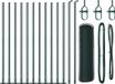 vidaXL Hexagonal fence with concrete base 25 x 0.6 m green mesh