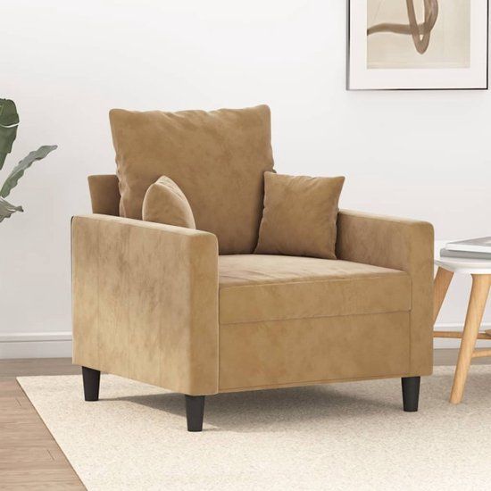 vidaXL Fauteuil 60 cm fluweel bruin