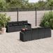 Maison Exclusive - Ensemble de meubles de jardin 9 pièces avec canapé et coussins, noir, en polyrotin