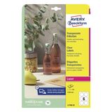 Avery L7788-25 etiket Rond Permanent Transparant 150 stuk(s)
