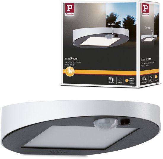 Paulmann Ryse Solar LED-wandarmatuur voor buiten met bewegingsmelder IP44 3000K 30lm Wit