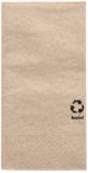 Papstar 100 Servetten 3-laags 1/8 vouw 33 cm x 33 cm natuur
