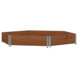 VidaXL Verhoogde plantenbak zeshoekig 160x160 cm grenenhout bruin