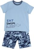 Chicco Korte Pyjama Jongen Camouflage Lichtblauw Maat 104